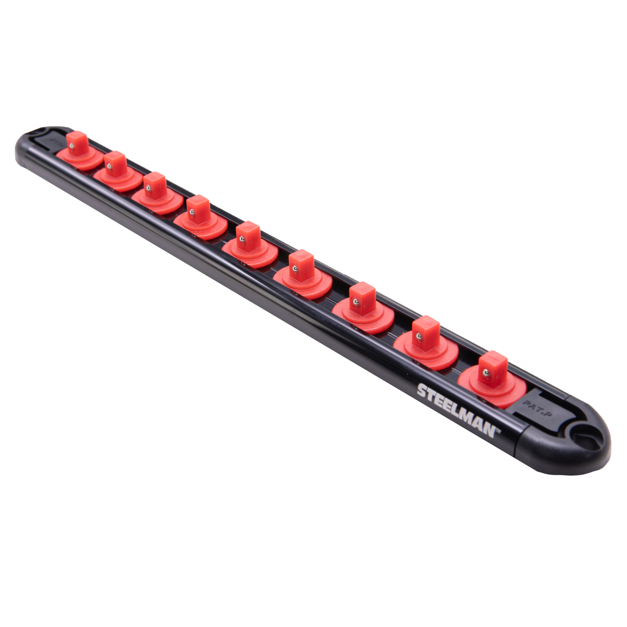 STEELMAN 1/4-Inch Drive 9-Piece Aluminum Socket Storage Rail, 11.25-Inch Length, Model# 60733